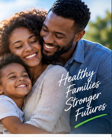 Smiling family — healthy families, stronger futures