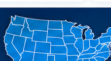 Map of states served